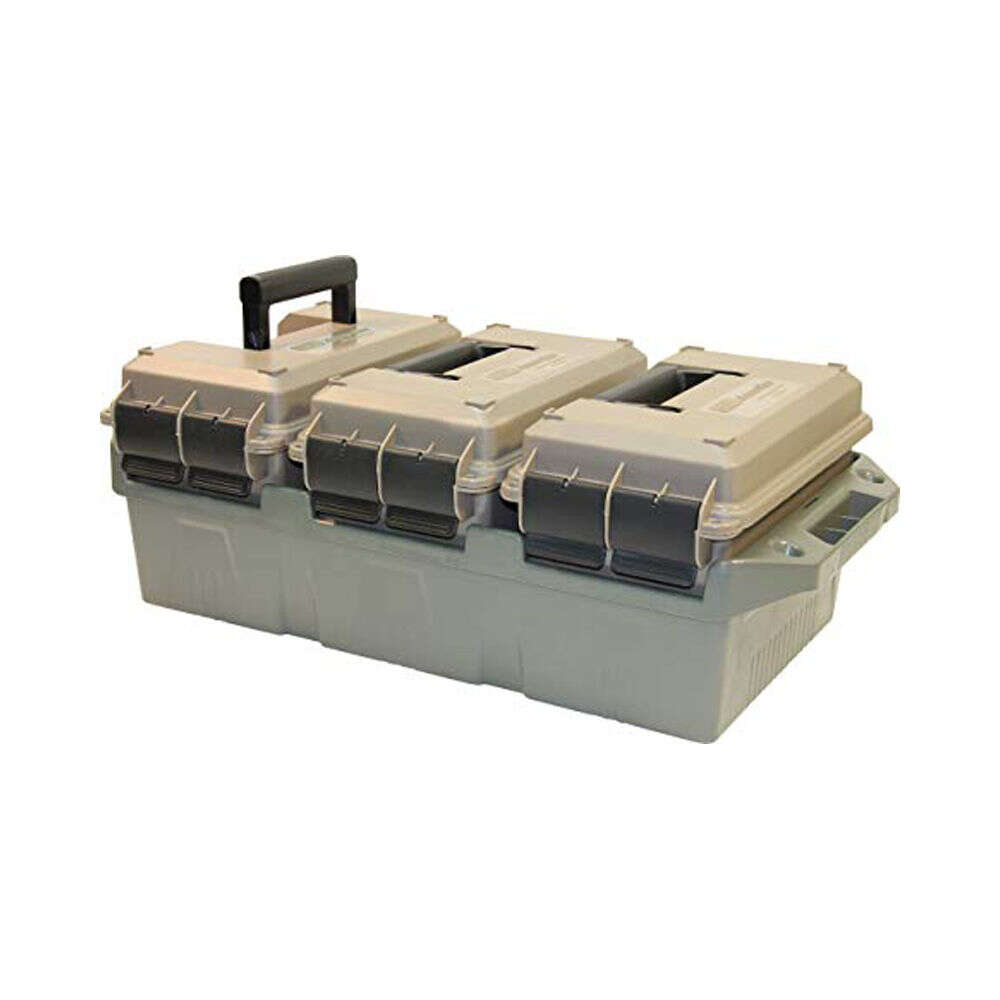 Misc. Accessories MTM Case Gard MTM AC3C        3-CAN AMMO CRATE 50CAL      DE/GRN